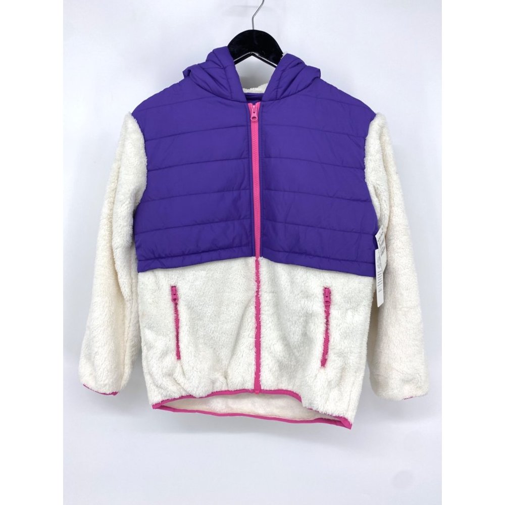 Treasure & Bond $59 High-Pile Fleece Quilted Colorblock Zip-Up NEW WITH TAGS